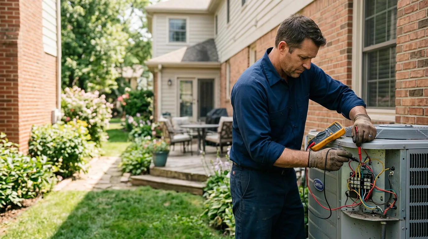 HVAC technician working near Houstonia, MO